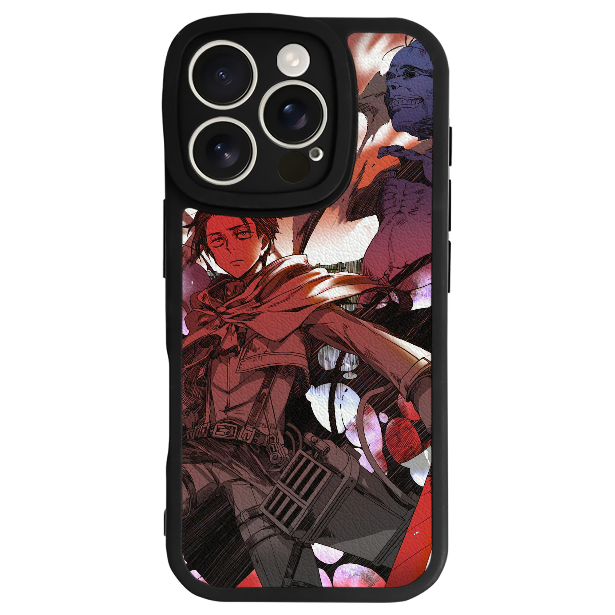 （画像用） 進撃の巨人 Attack on Titan 【iPhone 16シリーズ対応】シリコンスマホケース（レザー調） 材質：シリコン